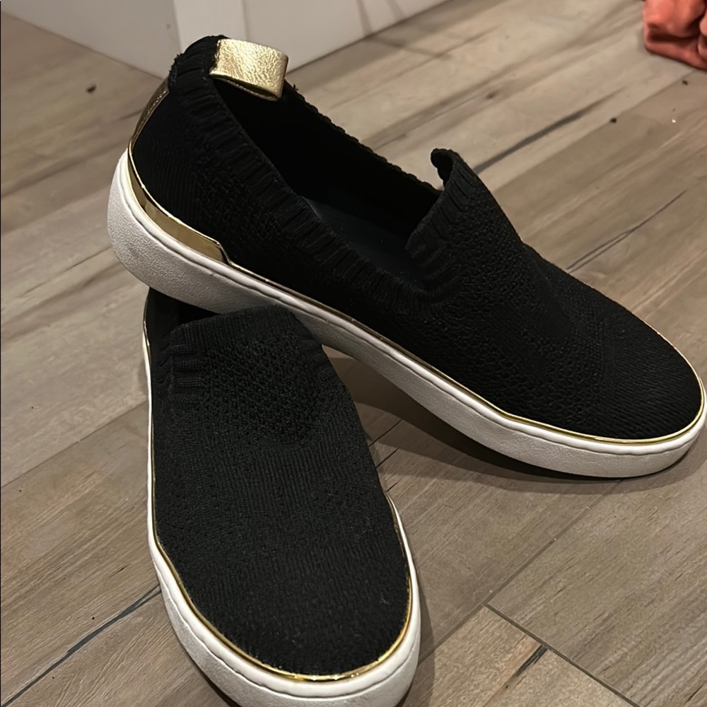 Michael Kors  Black and Gold Slip-On Sneakers